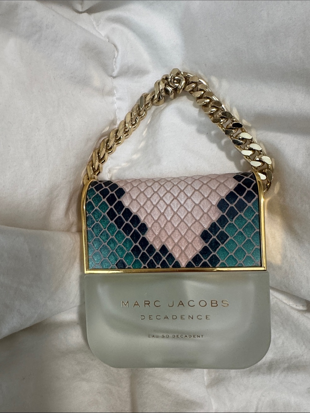 Marc Jacobs Mini Bag-Inspired with Pink, Teal & Black Snakeskin Flap